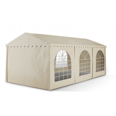 Blumfeldt Sommerfest 3x6m Carpa de fiestas PVC impermeable galvanizado Beige