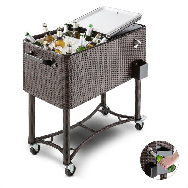 

Blumfeldt - Springbreak Carro de bebidas refrigerado 80l Ratán