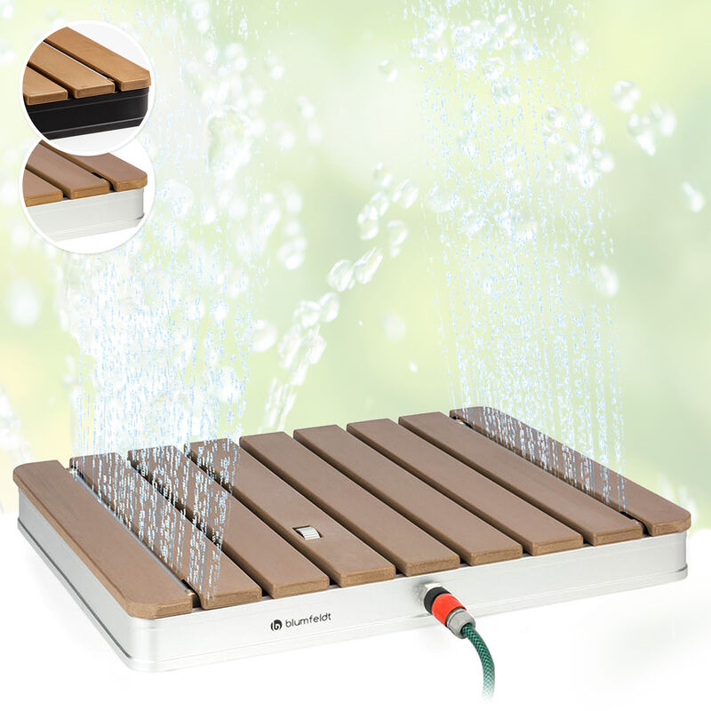 

Sumatra Breeze SQ Ducha de jardín aluminio WPC 70 x 55 cm cuadrada
