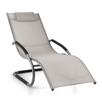 Blumfeldt Sunwave Chaise longue transat Relax Aluminium taupe