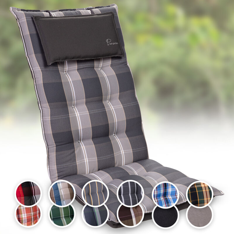 

Sylt Cojín acolchado Cojín de exterior para sillas con respaldo alto Almohada Poliéster 50x120x9cm