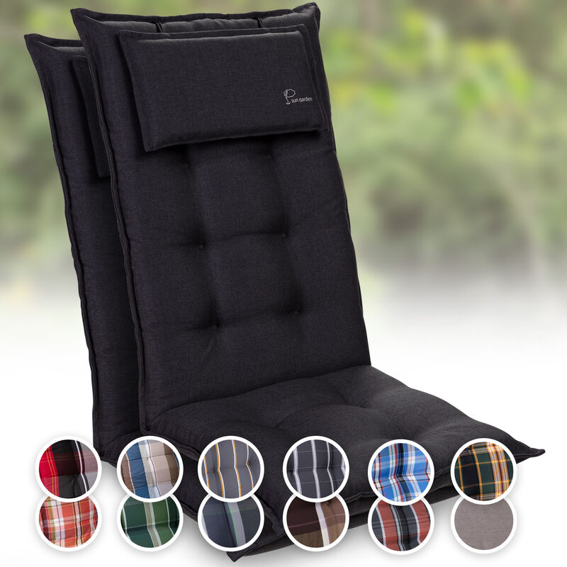 

Sylt Cojín acolchado Cojín de exterior para sillas con respaldo alto Almohada Poliéster 50x120x9cm