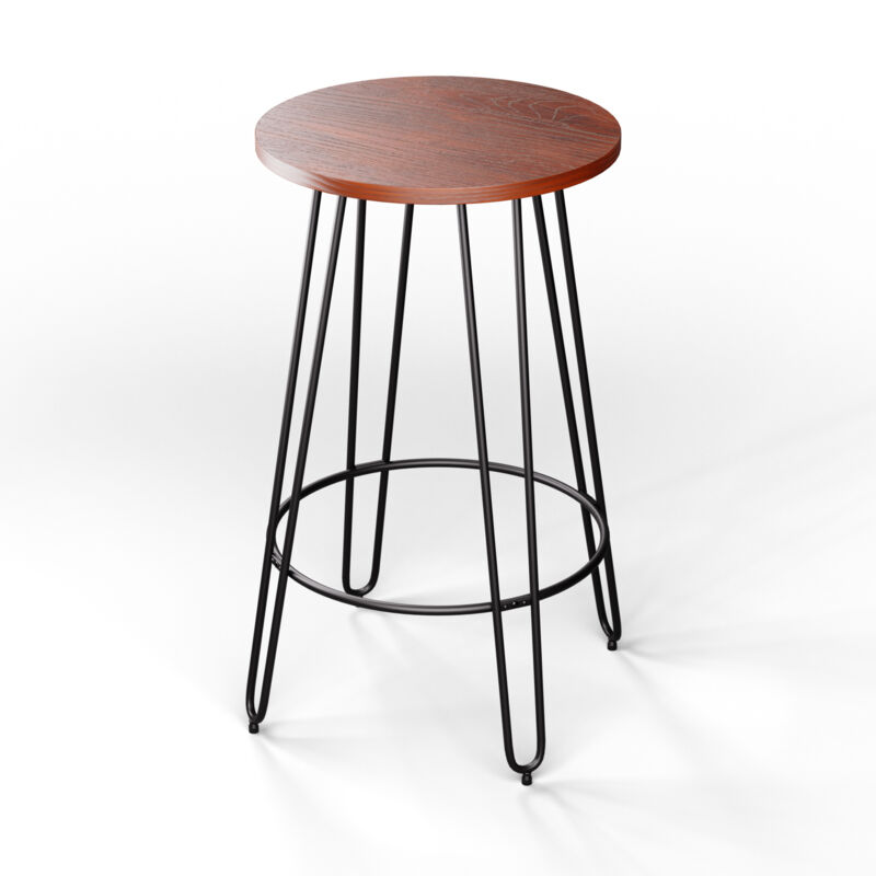 Table Haute de Bar 120 cm Table Mange Debout de Cuisine et Salon en Bois Massif Structure Renforcée Robuste Facile à Assembler Ilot de Cuisine Tables