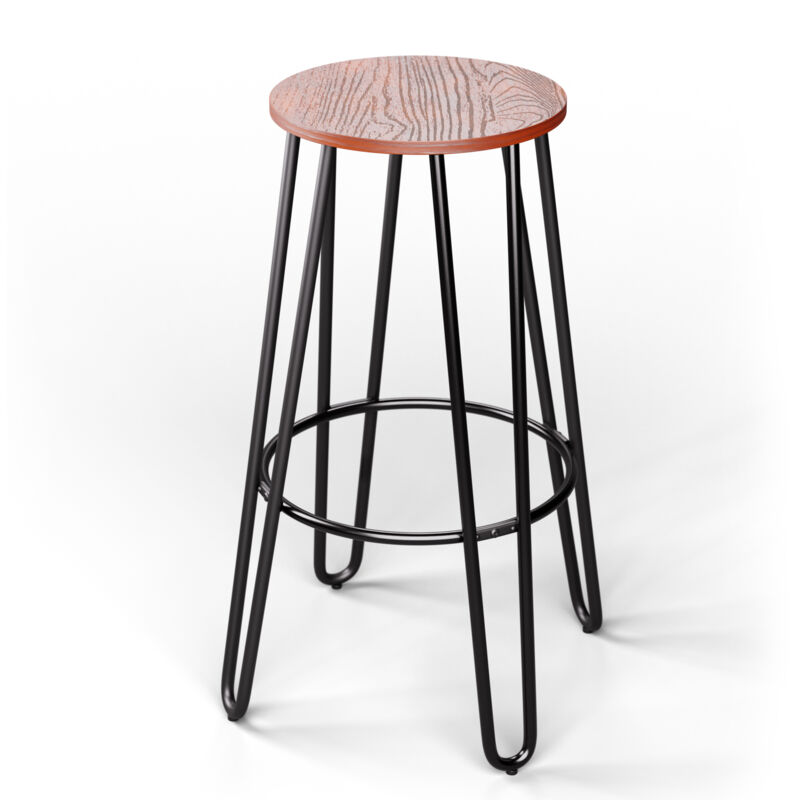 Blumfeldt - Tabouret Bar Lot de 2 Tabourets de Cuisine Tabouret de Bar à Assise Rembourrée Structure Renforcée Chaise Bar Haute avec Dossier et