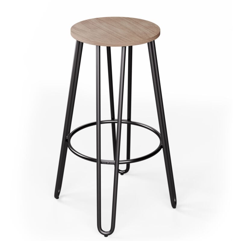 Blumfeldt - Tabouret Bar Lot de 2 Tabourets de Cuisine Tabouret de Bar à Assise Rembourrée Structure Renforcée Chaise Bar Haute avec Dossier et