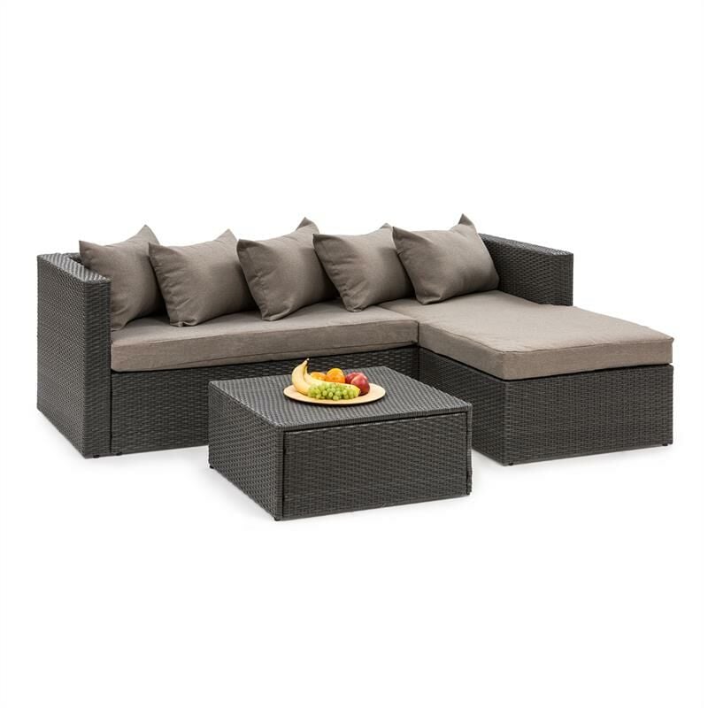 

Theia Lounge Set Juego de muebles para jardín Negro/Marrón