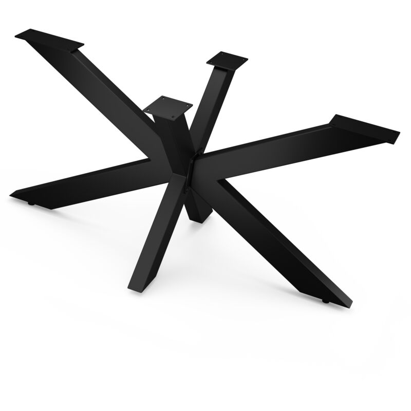 Blumfeldt - UrbanFodge triple x Pieds de Table – Pieds de Table Métal Noir Mat, Design Industriel, Capacité 200 kg, 78x71x150 cm, Assemblage Facile,