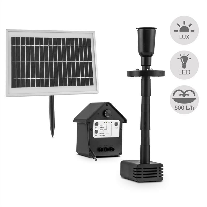 

Wasserwerk 500 Bomba de agua solar para fuentes 500 l/h LED Batería