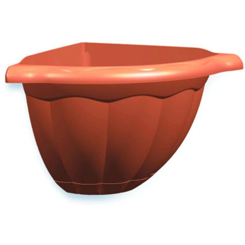 

Plastiken - BLUNGI maceta esquina pared 25x25x20 cm terracota