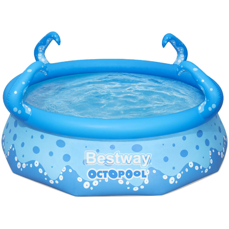 Bestway - Piscina Hinchable Para Niños Octopool 274X76 Cm Con 4 Tentáculos Colo Azul Con Capacidad De 3153 Litros