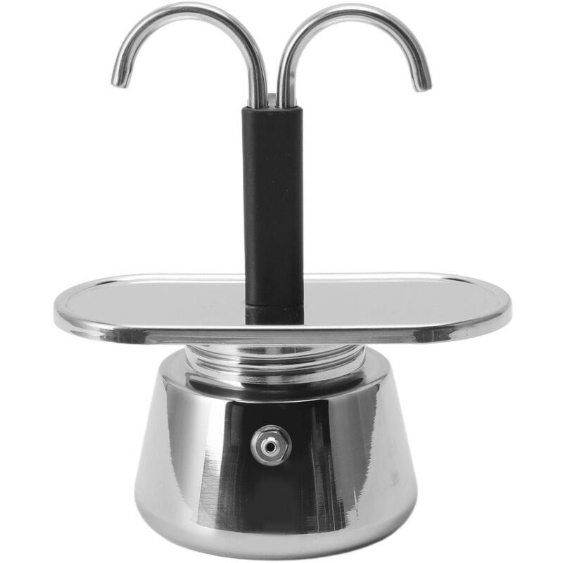 Tonysa - 2 tasses 100 ml Moka Pot Double tête en acier inoxydable Moka cafetière italienne bricolage Conduit cafetière