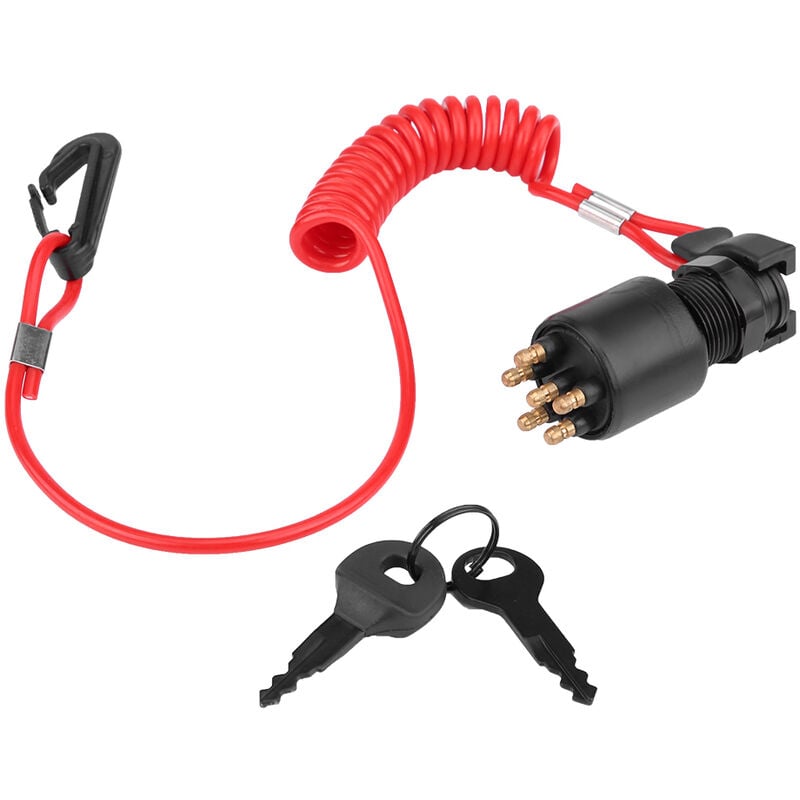 Tonysa - Interrupteur à clé d'allumage et cordon de sécurité pour bateau Johnson Evinrude 5005801