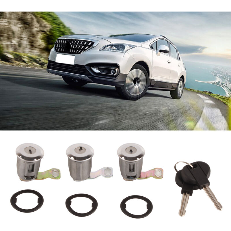 TONYSA pour peugeot partner Ensemble de Serrure de Porte de Voiture en Métal 252522 9170.G3 9170.CW Ensemble de Barillet de Serrure de Porte de