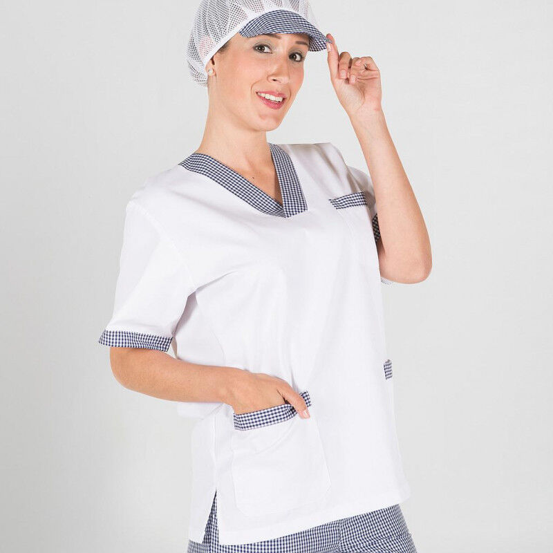 

Gary ´ S - Blusa sanitaria en pico de sarga con estampado de cuadros GARY'S | XL