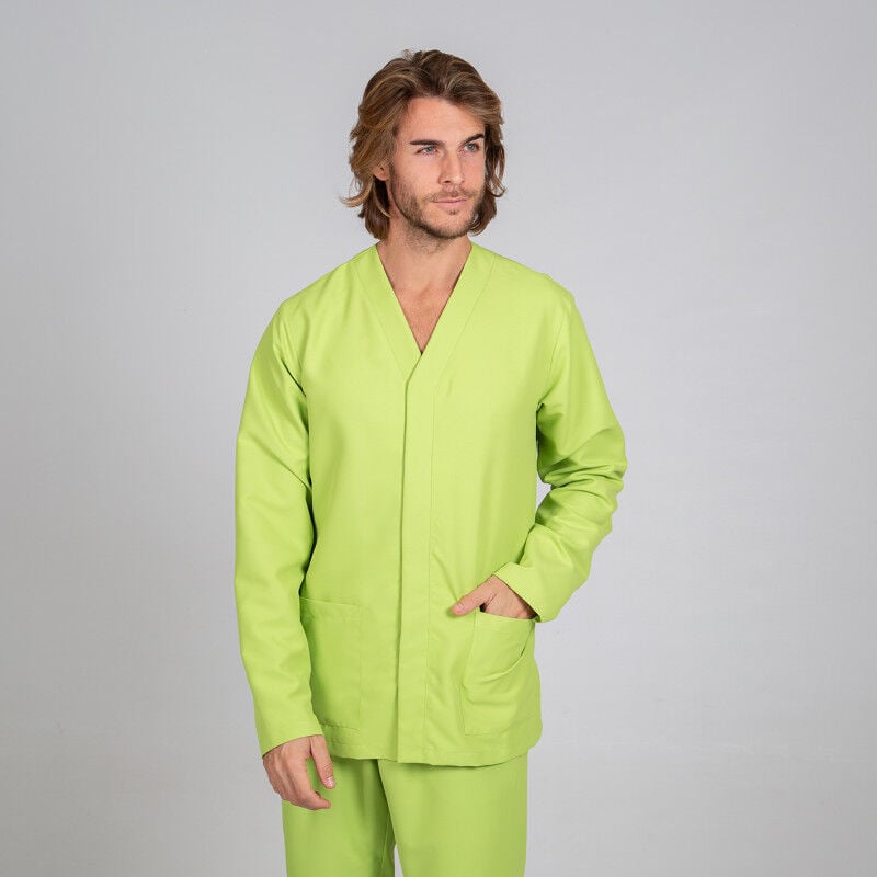 

Casaca sanitaria manga larga con cuello pico antibacterias GARY'S Nestor | XL - Pistacho