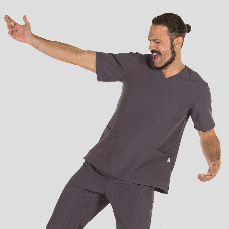 

Gary ´ S - Blusa sanitaria de microfibra GARY'S colores Nerea - 90ºC admite autoclave | Gris Marengo - XXS