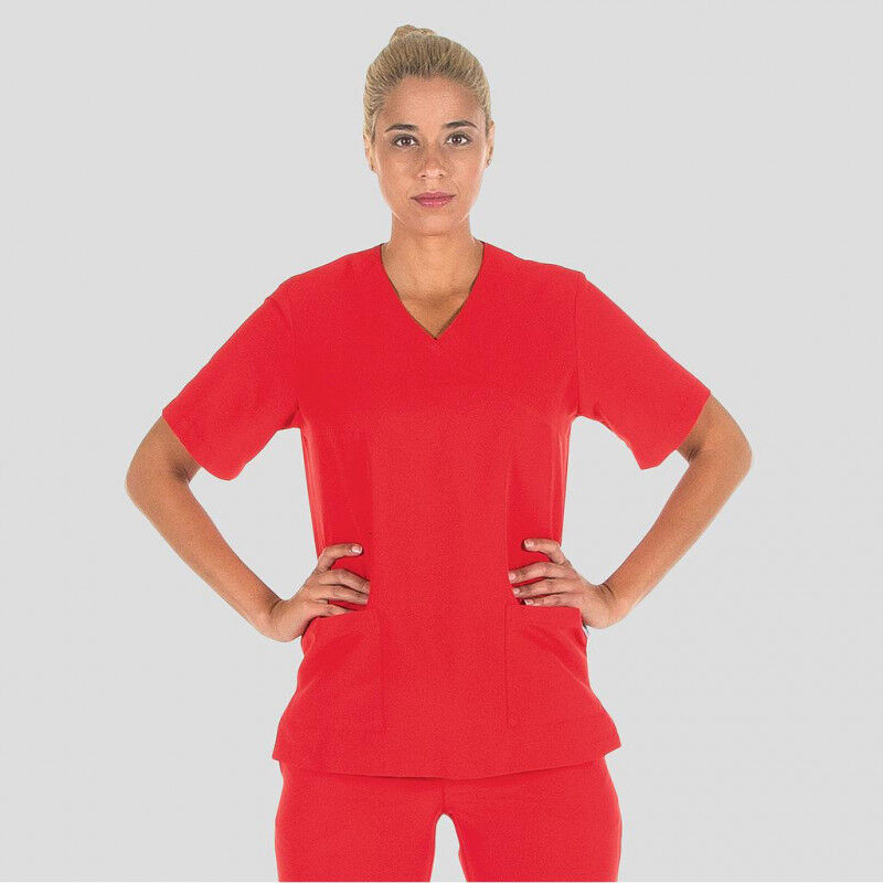 

Blusa sanitaria de microfibra GARY'S colores Nerea - 90ºC admite autoclave | Rojo - XXS