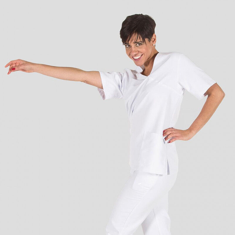

Gary ´ S - Blusa sanitaria de microfibra GARY'S colores Nerea - 90ºC admite autoclave | Blanco - XSS
