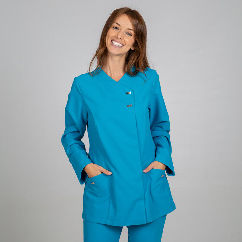 

Blusa sanitaria para mujer en microfibra de alta resistencia GARY'S Begoña | L - Turquesa