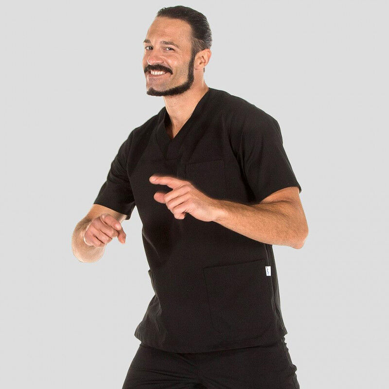 

Gary ´ S - Casaca unisex con cuello de pico y aberturas laterales GARY'S varios colores | Negro - L