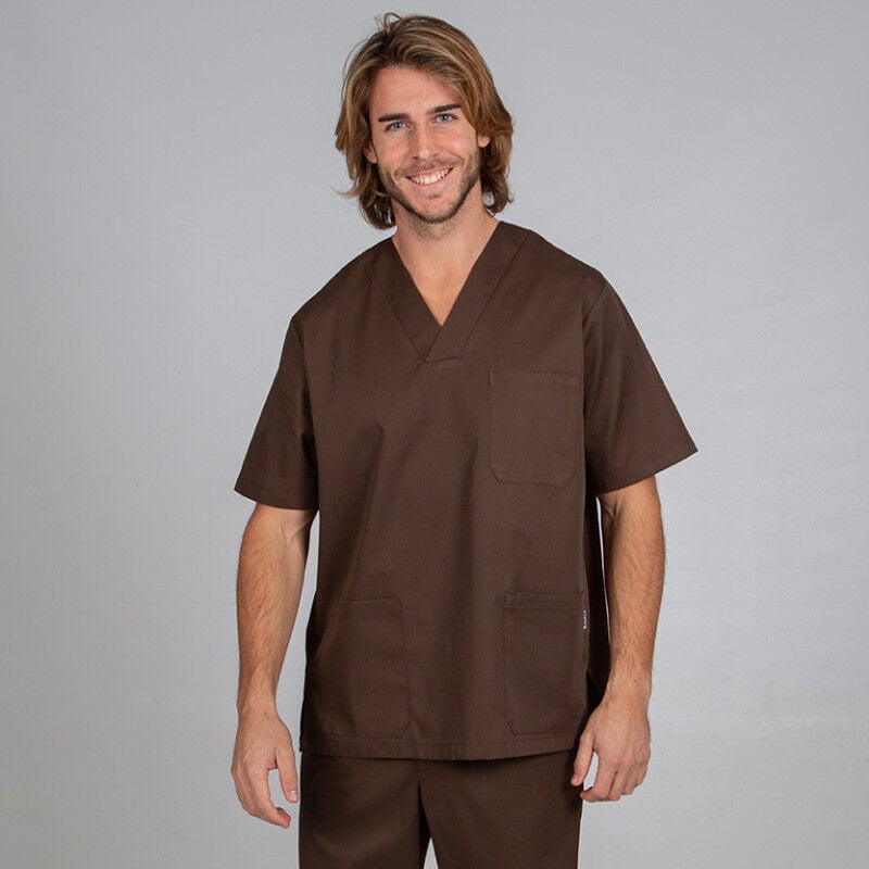 

Gary ´ S - Casaca unisex con cuello de pico y aberturas laterales GARY'S varios colores | L - Marrón