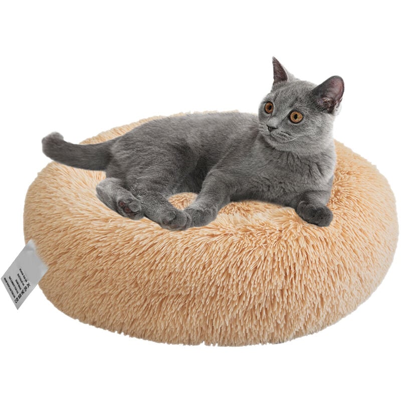 

Blusea felpa suave Ronda cama del animal domestico, gato suave cama Cama del gato, de los gatos perros pequenos, de 60 cm de diametro Champagne