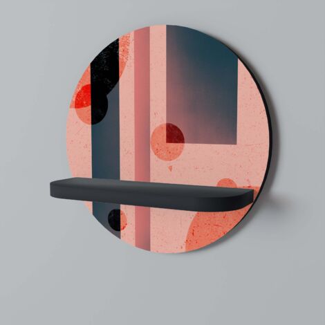 BLUSHED SPECTRUM Rundes Regal Schwarz