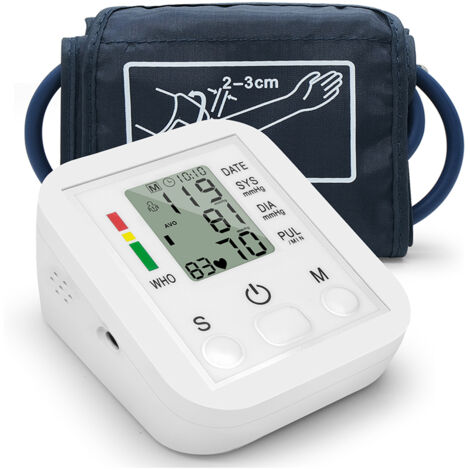 METERK Blutdruckmessgerät mit Digitalanzeige + präziser Messmanschette, USB-Modell