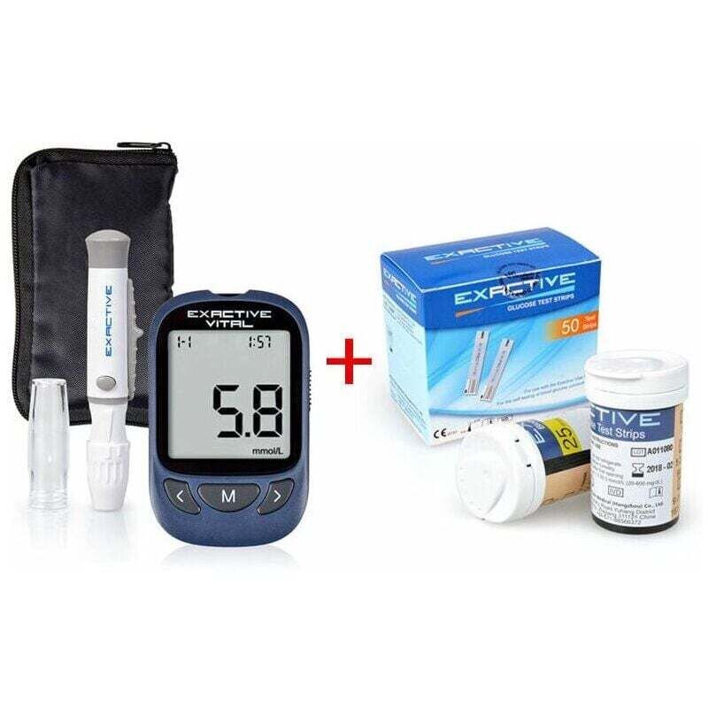 Image of Kit per il test della glicemia, misuratore di glicemia per diabete con 50 strisce reattive - Aiperq