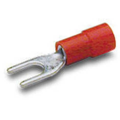 BM embout de corde pré-isolé à fourche PVC 1,5MM diamètre 4 100PCS