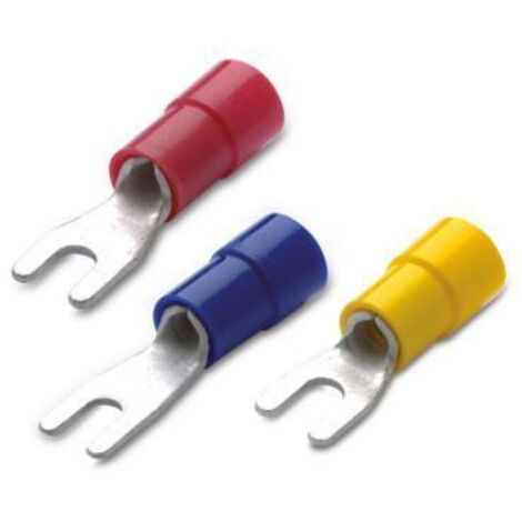 BM terminales de cable con tenedor de PVC 1.5MM diámetro 4 100PCS