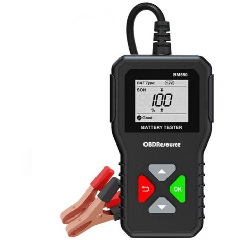 BM550 6V 12V 24V Tester di carico della batteria Analizzatore dell'alternatore dell'auto Strumento di prova del sistema di carica e avviamento per camion leggeri Barca Moto Auto e altro