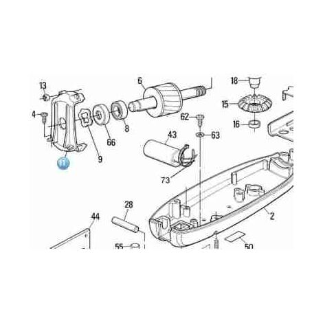 BMG0781.4567 Tapa Trasera Motor Ø90 Aluminio MOBY Repuesto NICE BMG0781.4567