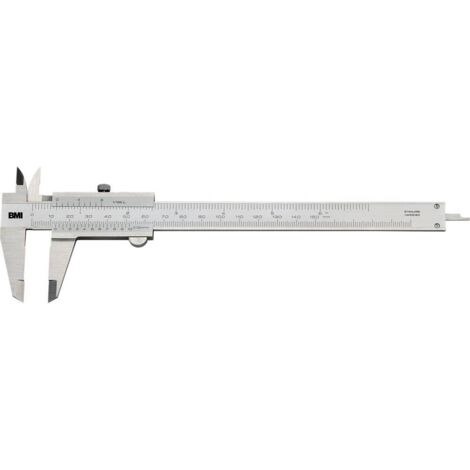 BMI 760150 PIED À COULISSE VERNIER, ARGENT, 150 MM