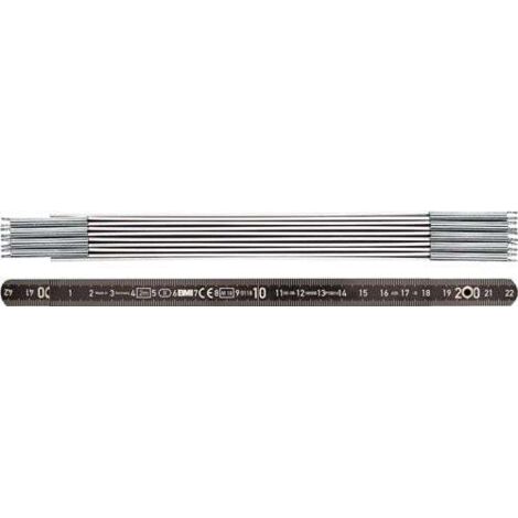 BMI Gliedermaßstab Alu 2mx14mm schwarz