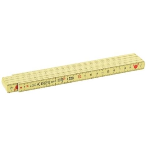 BMI LONGLIFE 936001 - METRO PIEGHEVOLE IN PLASTICA RINFORZATA CON FIBRA DI VETRO, 2 M, COLORE: GIALLO