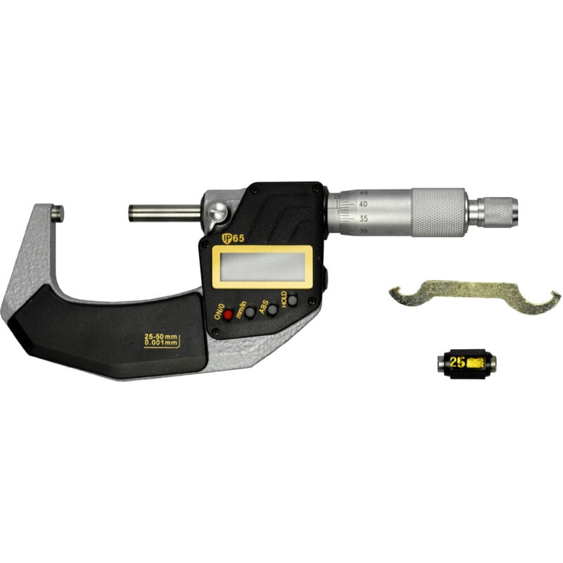 Micromètre extérieur numérique IP65 plage de mesure de 25 à 50 mm résolution 0,001 mm Mw Tools DBM25-50