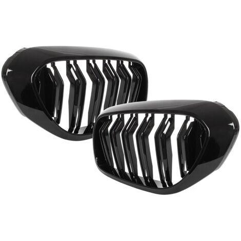 BMW 5 G30 / G31 2017- griglie tra i fari (reni) sinistra + destra set NERO LUCIDO DOPPIA BARRA