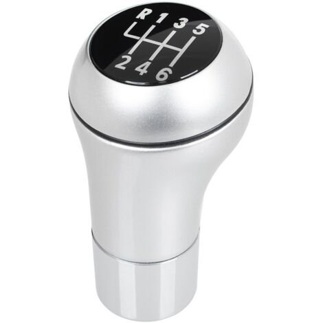 BMW E39 E46 E53 E60 E61 E81 E82 E83 E85 E87 E90 E91 E92 E93 Schaltknauf SILBER+CHROM 6-GANG
