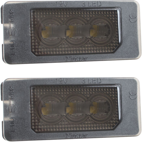BMW E39 E60 E61 E70 E71 E72 E82 E84 E85 E86 E88 E90 E91 E92 E93 F10 F11 F15 F25 F30 F31 F32 F33 F34 Luci targa a LED LENTI FUMÉ SET da 2 pezzi
