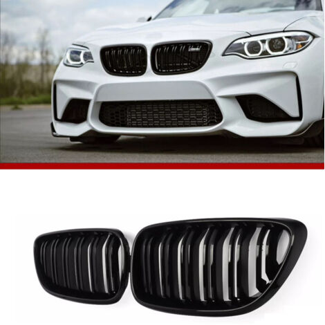Двойни Бъбреци Решетки За БМВ BMW F22 F23 F24 F27 E87 2012г.-2018г. Черен Гланц Лак