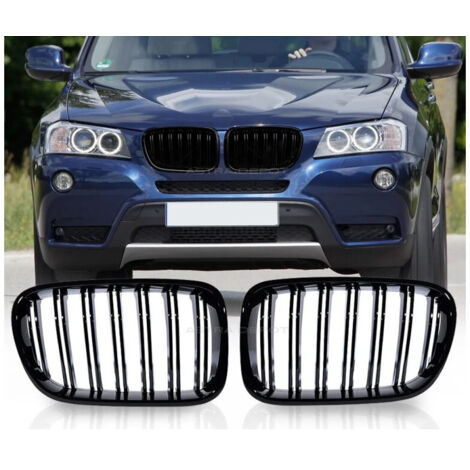 Двойни Бъбреци Решетки За БМВ BMW X3 F25 Преди Фейслифт 2010г.-2014г. Черен Гланц Лак