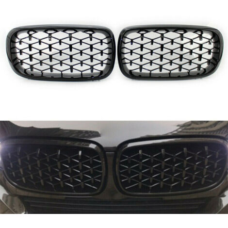 Бъбреци Решетки за BMW X5 E70 / X6 E71 (2007-2013)Diamond Style Черен Гланц