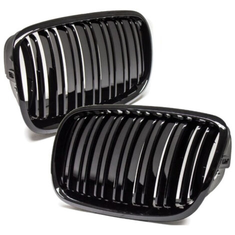 Двойни Бъбреци Решетки За БМВ BMW X5 X6 E70 E71 E72 2007-2014 Черен Гланц Лак