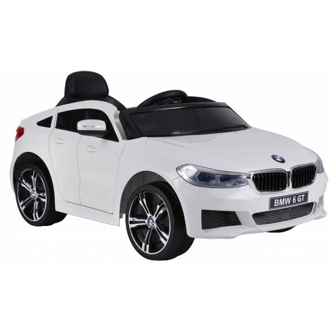 BMW X6 GT Voiture Electrique Enfant (2x25W), 106x64x51 cm - Marche av/ar, Phares, Musique, Ceinture et Télécommande parentale Blanc - Blanc
