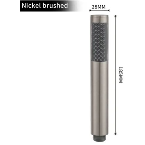 (BN Shower) Pommeau de douche à main en laiton brossé doré, douchette noire mate, pommeau de douche effet pluie blanc, finition chromée économique