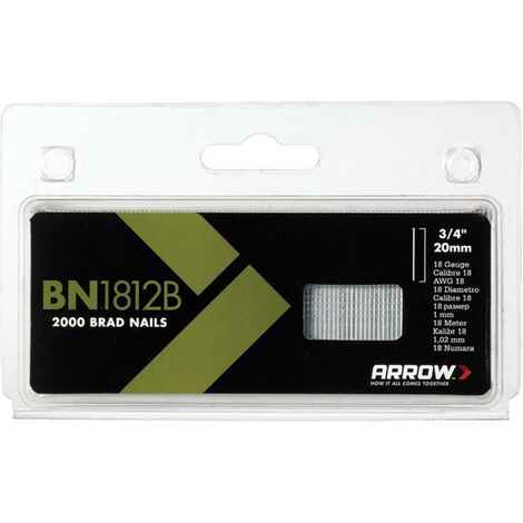 BN1812B Brad Nails 20mm Brown Head Pack 2000