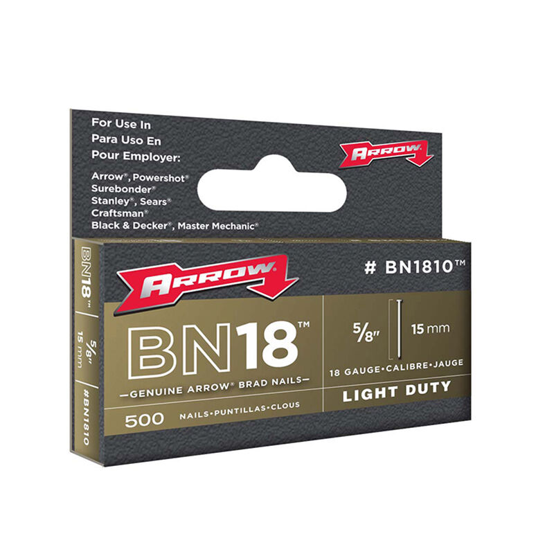 Arrow - ABN1810 BN1810 Brad Nails 15mm (Pack 1000) ARRBN1810