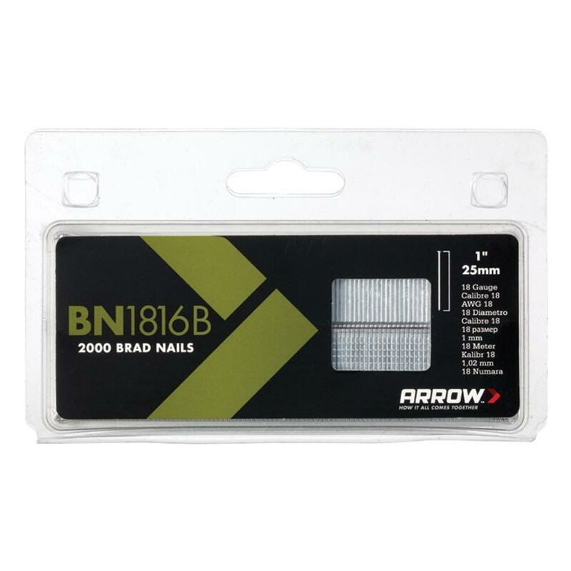 BN1816B Brad Nails 25mm Brown Head Pack 2000