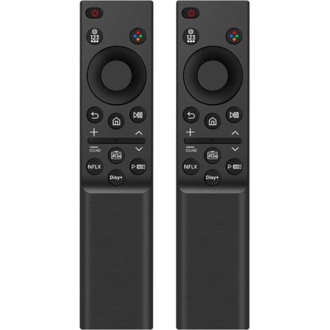 BN59-01385B Ersatzfernbedienung kompatibel mit Samsung Smart TV, Crystal UHD, QLED, OLED, The Frame mit 4 Schnellwahltasten für Medienstreaming (2 Stück)